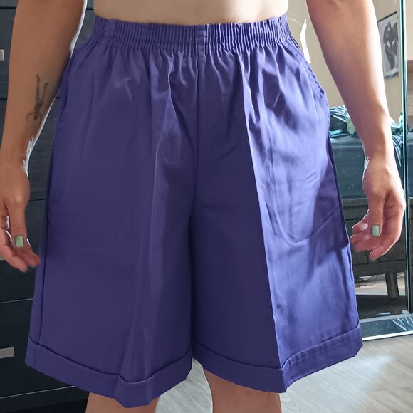Vintage 70s Purple Culottes Deadstock NOS Shorts Made in Canada - Picture 1 of 4